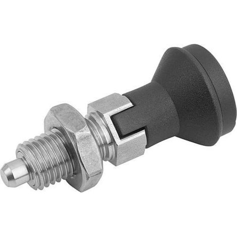 KIPP Arretierbolzen GR.2 M12x1,5 6mm Form D mit Rastnut Edelstahl (1/4)