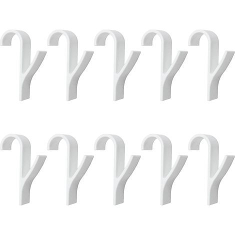 10 pièces Crochet Radiateur, Crochet pour Radiateurs plastique Blanc,Crochet radiateur sèche serviette, Accroche Serviette Salle de Bain, Crochet pour Salle de Bain, Cuisine(Blanc) (1/5)