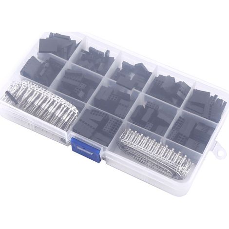 Kit de boîtier de connecteur de broche de câble de cavalier, 620 pièces, broches à sertir mâle/femelle, Terminal avec (1/5)