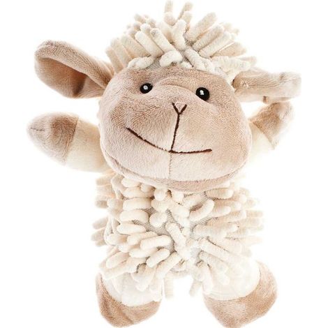 Grand mouton en peluche avec effets sonores, adapté aux chiens. (1/2)