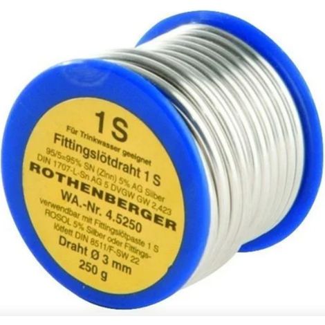 ROTHENBERGER Fittingslot 1S, 3mm, 250g, Spule - 45250