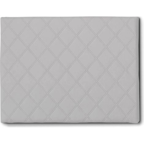 Dmora - Cabecero de cama Dbeukem, Cabecero en polipiel en la pared, 100% Made in Italy, adecuado para cama individual, 90x60cm, Blanco,