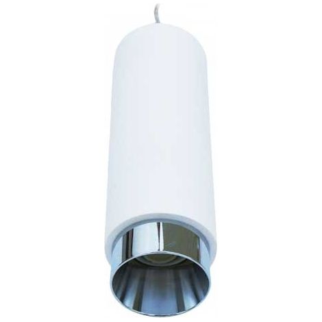 V-TAC VT-863 Hängendes Licht 1mt GU10 gips mit Metallring smit chrom - sku 3129