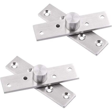 FENOPLASTICACharnière pivotante à 360 degrés pour porte d'armoire, longueur 75 mm, acier inoxydable (1/4)