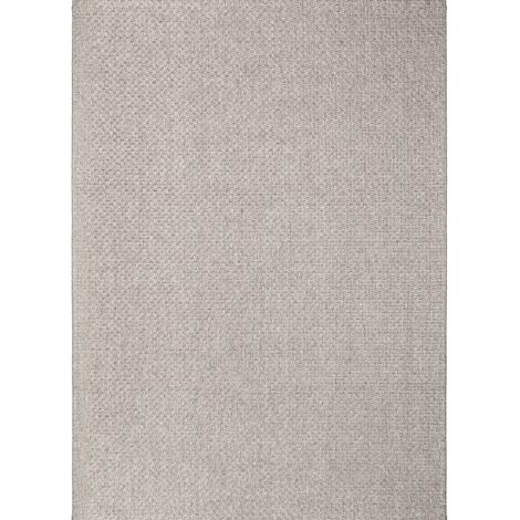 Tapis d'extérieur aspect jute gris 160x230 cm – 100% polypropylène – Certification OEKO-TEX® STANDARD 100 – Lavage à la main – Thedecofactory
