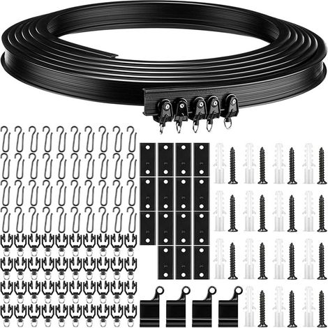 Flexible Ceiling Curtain Rail,Folding Curtain Rail,Room Divider,Ceiling Rail for Curtains,Ceiling Curtain Rail Kit,Curtain Rail Flexible Curtain Rod (1/5)