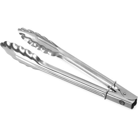1 Pince à salade, Inox, 250mm, Crochet de blocage, Pour cuisine professionnelle (1/3)