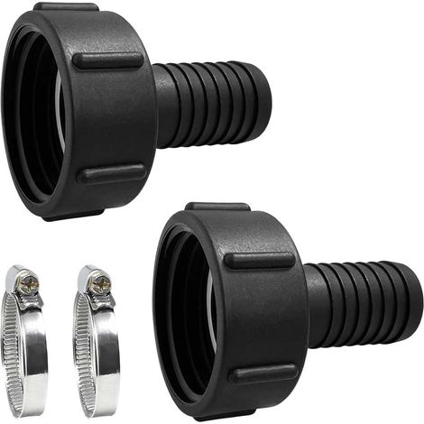 Adaptateur de réservoir IBC,2 Pièces IBC Bouchon De Réservoir S60x6,IBC Robinet Cuve Connecteur,IBC Adaptateur Cuve S100x8/S60x6 Filetage Grossier pour Robinet de Jardin,Tuyau D'arrosage