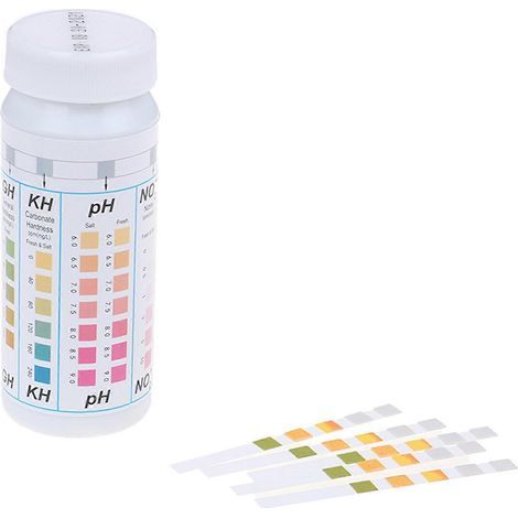 50 bandelettes de test d'eau 5 en 1 pour piscine et spa : nitrates. nitrites. pH et dureté. (1/4)