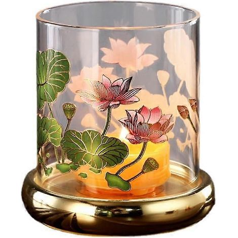 2er-Pack windfeste Kerzenhalter/Lampenschirme (8 cm) für Buddha-Altar und Heimdekoration