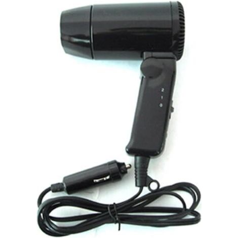 Sèche-cheveux portable 12 V pour voiture, souffleur d'air chaud et froid pliable 216 W pour dégivreur de vitres de voiture avec protection contre la surchauffe, câble de 1,5 m (1/5)