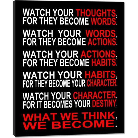 Poster Motivationnel - Toile Imprimée Moderne 30 x 40 cm - Décoration Murale Prête à Accrocher - Pour Salon Bureau Chambre - 1 Pièce (1/5)