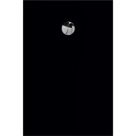 receveur 120x80x2.6cm extra-plat en polybéton noir mat effet soft-touch - redécoupable - nelson (1/3)