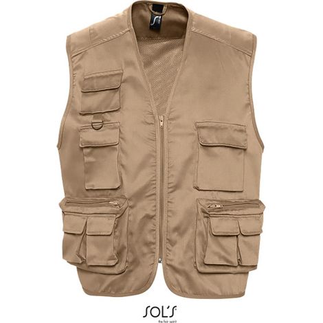 Chaleco Reportero Multibolsillos SOL'S WILD XL Cuerda (1/2)