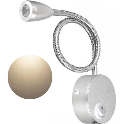 Lampe de chevet minimaliste LED à tête de lit réglable, avec interrupteur tactile et variateur, idéale pour la chambre, le salon ou le bureau. (1/5)