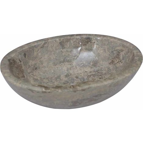 Lavabo en marbre gris, 53 x 40 x 15 cm