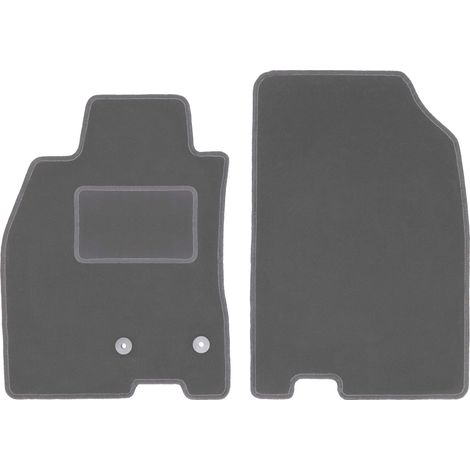 Alfombrillas delanteras para Renault Megane III hatchback, coupé, gran turismo y familiar (2008-2015), color grafito.