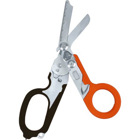 Ciseaux orange et noirs Pince tactique multifonctionnelle, cisaille d'extérieur Raptor, outil pliant avec étui K, acier inoxydable 420HC (1/5)