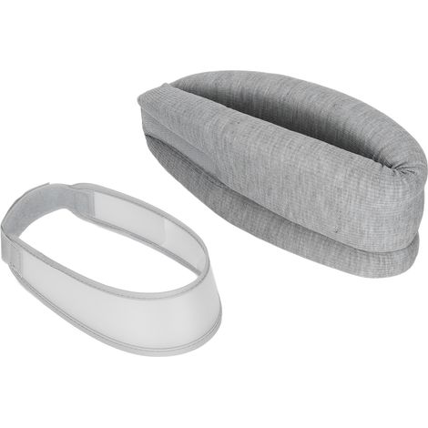Coussin cervical en mousse souple avec sangle de fixation PVC pour soulager les douleurs cervicales, gris, idéal pour le sommeil et le soutien du cou (1/5)