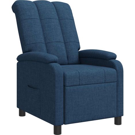 Recliner Blue Fabric vidaXL (1/5)