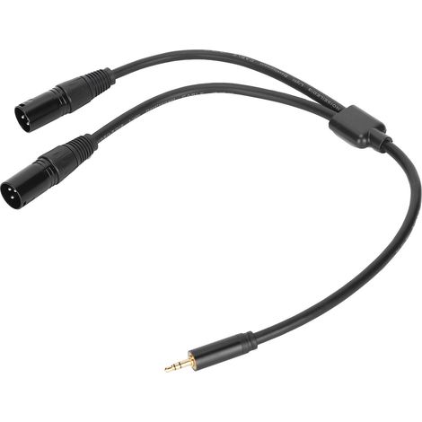 Câble audio JORINDO DualXLR mâle vers jack 3,5 mm (1/8 po) mâle, répartiteur en Y, cordon de connexion pour microphone
