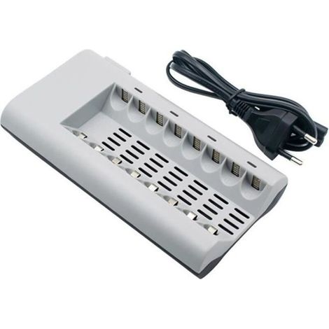 8 slots chargeur de batterie AA - AAA Ni-MH - Ni-Cd piles rechargeables Batterie EU Plug SCY61021101-2942 (1/4)