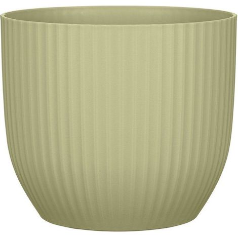 Pot de fleurs rond - DEROMA - 231 - 7 L - Ø 24 cm - Vert (1/3)