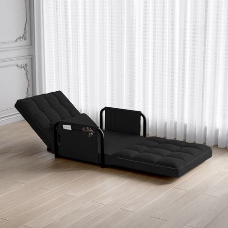 Schlafsofa - 5 Verstellbare Positionen - Schwarz - Multifunktional - Zeitgenössisches Design