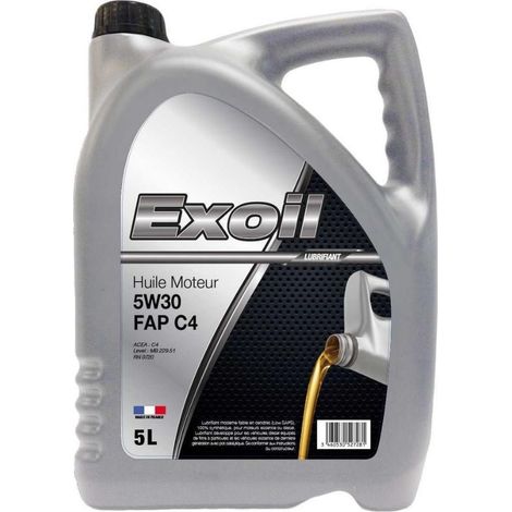 Huile moteur 5W30 C4 RN 5L – 100% synthétique – Pour moteurs diesel et essence – Protection FAP et démarrage à froid