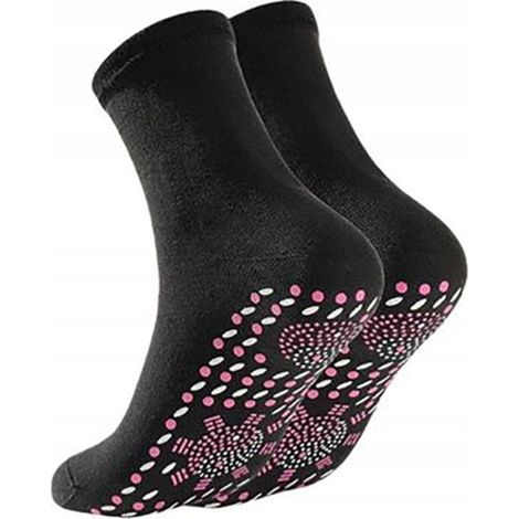 Wärmende, thermoaktive Anti-Rutsch-Socken, universell passend, schwarz, Geschenkidee
