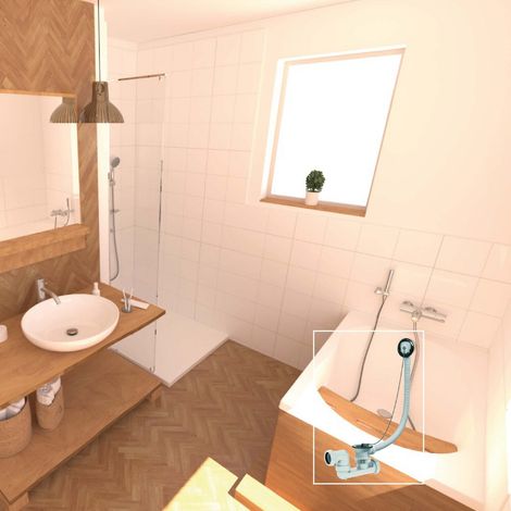 VALENTIN Vidage de baignoire bouchon diam.70