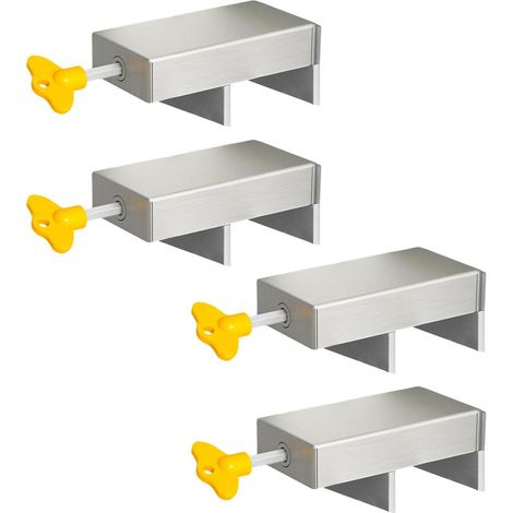 Verrou de fenêtre coulissante avec clés verticales et horizontales, verrou de sécurité réglable, limiteur de sécurité de fenêtre durable (1/2)