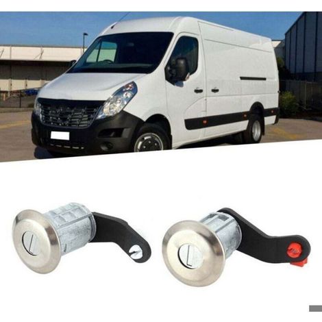 Cylindre De Serrure Porte Gauche Droit - 7701470944 - Compatible Renault Master 1998-2016 - Lot De 2 Cylindres Et 2 Clés (1/4)