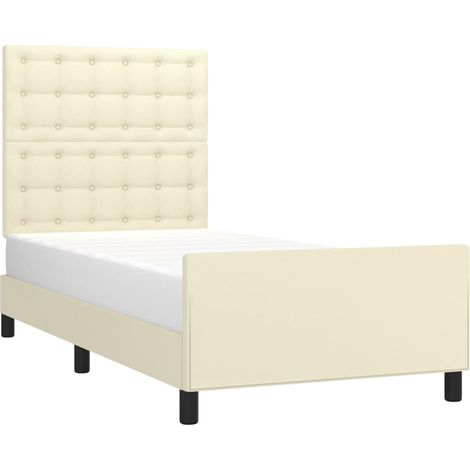 Giroletto con Testiera Crema 80x200 cm in Similpelle vidaXL (1/4)
