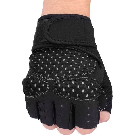 Gants de musculation pour l'entraînement et le fitness des poignets (Noir, taille S) (1/5)