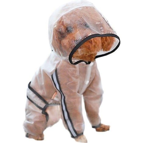 Hunde-Regenmantel, Hundebekleidung, transparenter Regenmantel, leichter wasserdichter Hundemantel, Haustierumhang, kleiner Hund, Katze, Chihuahua, Teddy-Overall (1/4)