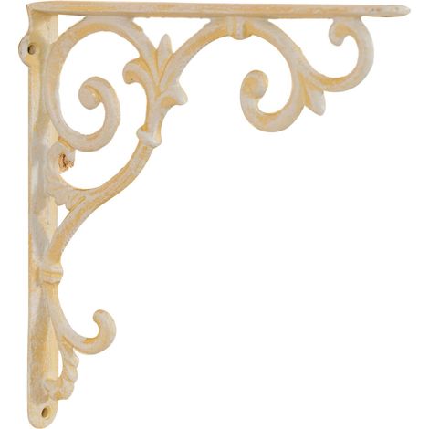 Set of 2 shelf supports Bracket for wall shelves Cast iron shelf support Shelf brackets Wall shelf support 24x24x4 cm (1/5)