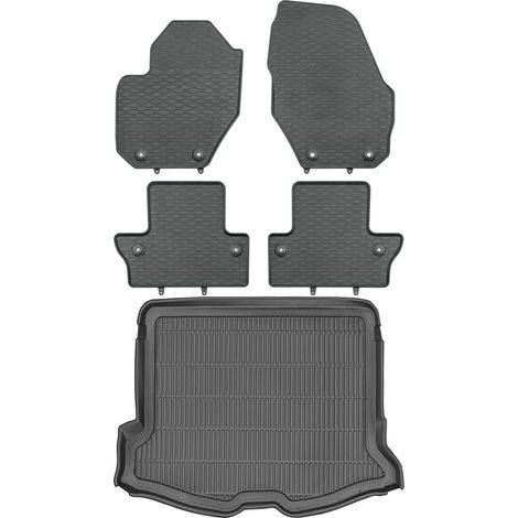 Volvo V60 II Kombi a partir de 2011 SET - Alfombrillas de goma para coche + alfombrilla para maletero