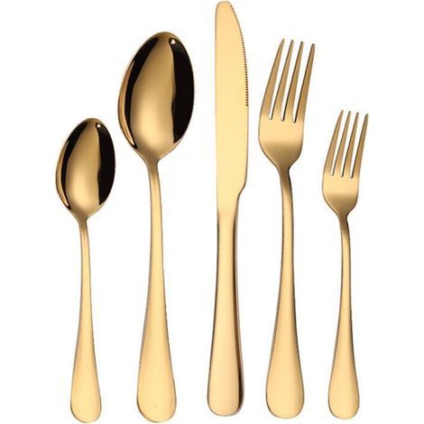 20-piece gold cutlery set (serves 4) (1/4)