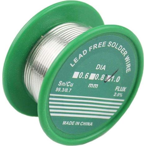 20g 1mm Fil à souder sans plomb Sn99.3 Cu0.7,noyau de flux en colophane,Colophane fil de soudure,Bobine d'étain à souder,pour la soudure électrique