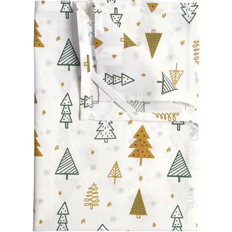 Torchons de cuisine motifs sapins en coton Vert sapin 45x65 cm (1/3)