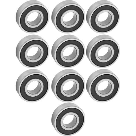 10 Roulements à Billes 6202-RS en Acier, 15mm, Noir, pour Applications Industrielles (1/5)