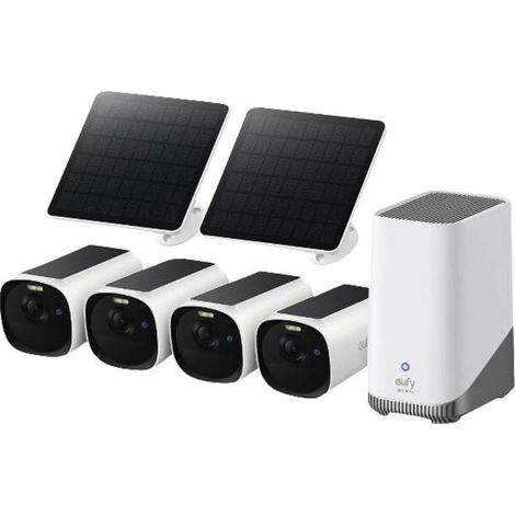 Kit videosorveglianza eufy e40 4-cam kit solare impermeabile (1/2)