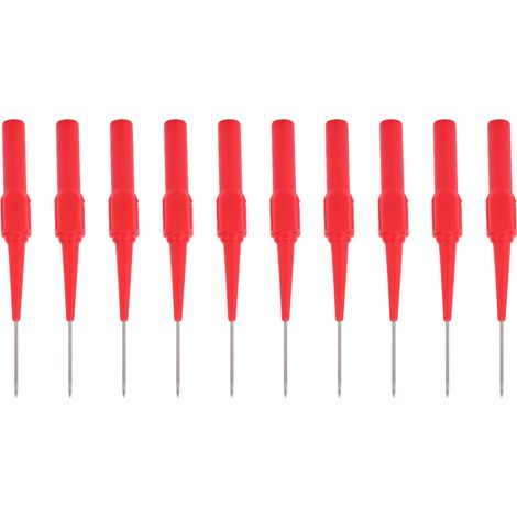 Lot de 10 pointes de test 1mm, broche de connexion 4.0mm, connecteur auto sans perçage, pièce détachée 26.010 rouge (1/5)