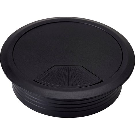 10er Pack - Kabeldurchlass Kunststoff Ø 80 mm schwarz