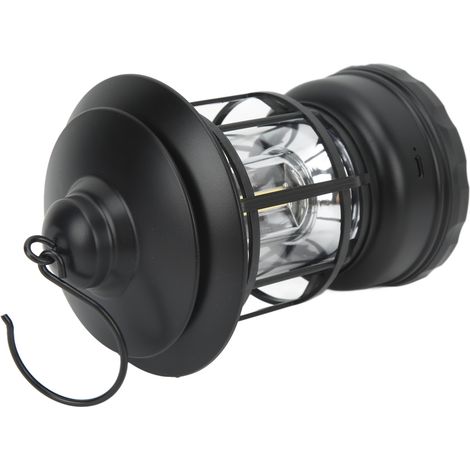 Lanterne de camping ABS à piles, lumière chaude, lampe rétro COB 360° pour panne de courant, ouragan, décoration extérieure et intérieure (1/5)