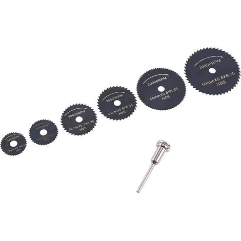 1 jeu de mini lames de scie circulaire HSS disque de coupe outils électriques pour bois plastique aluminium (1/4)