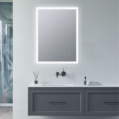 Signature Luca Surround-Lit LED Bathroom Mirror with Demister Pad 800mm H x 600mm W (1/4)