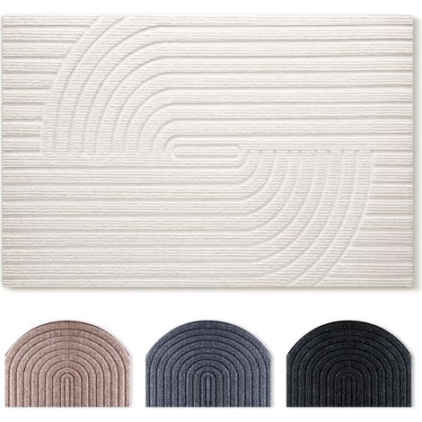 Paillasson 50 x 80 cm, antidérapant, lavable en machine, pour l'intérieur et l'extérieur, imperméable, pour l'entrée, le couloir, la porte d'entrée (1/5)