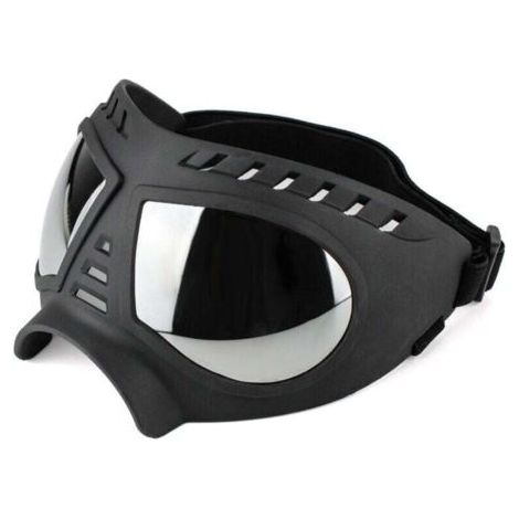 Schutzbrille für mittelgroße bis große Hunde, UV-Sonnenbrille für Hunde, XU, wind- und schneefester Softrahmen zum Augenschutz für langschnäuzige Hunde -